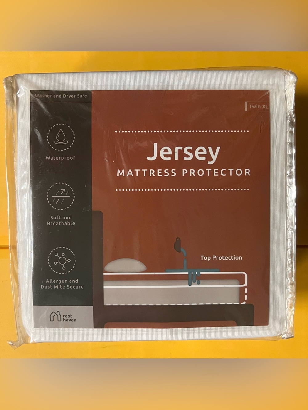 Jersey Waterproof Mattress Protector - White (Twin XL)